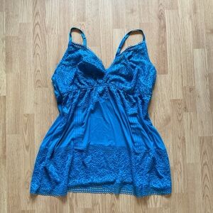 Blue lace top